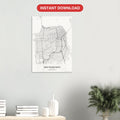 San Francisco map digital download — Classic style, instant download