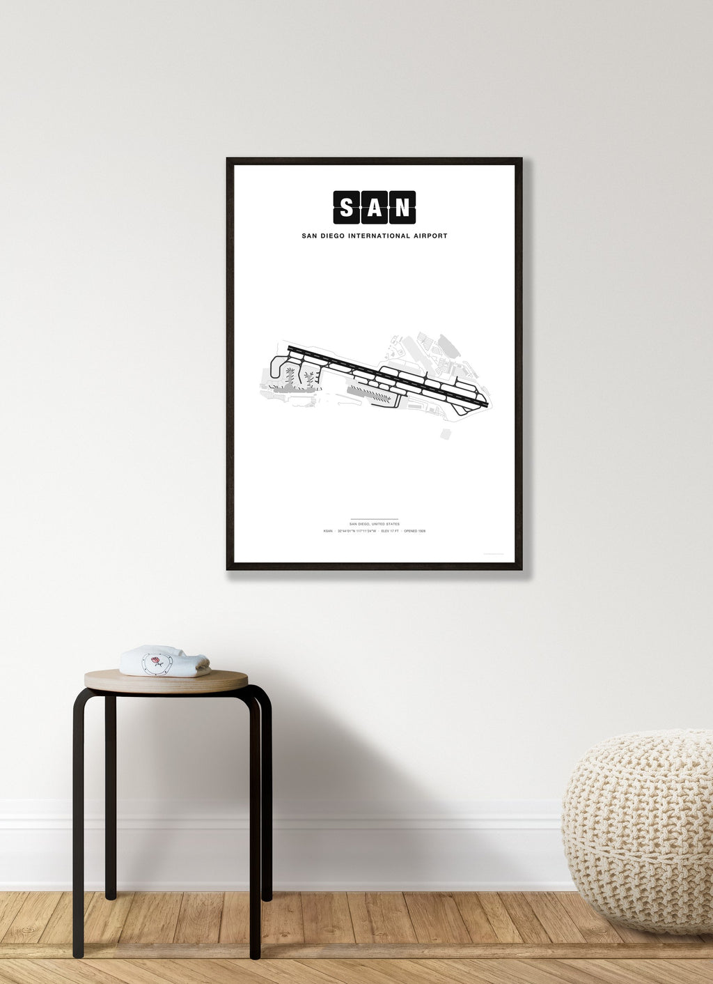 SAN San Diego International Airport map - Classic style