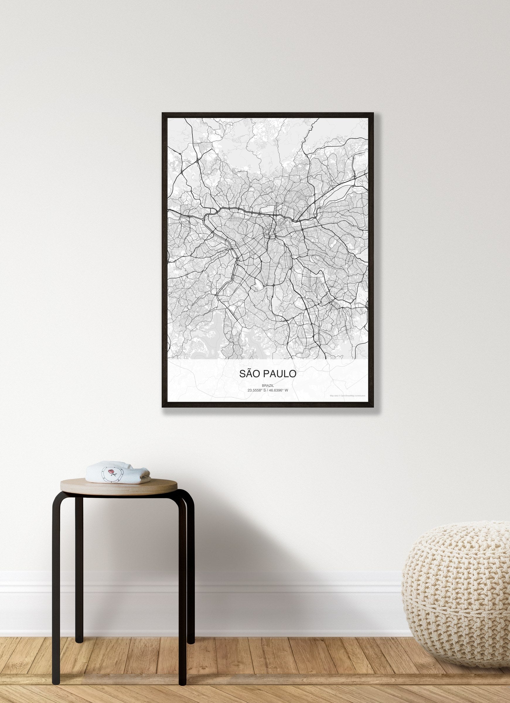 São Paulo map digital download - Classic style