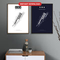 SNA John Wayne Airport map - Classic and Dark styles, instant download, square lead