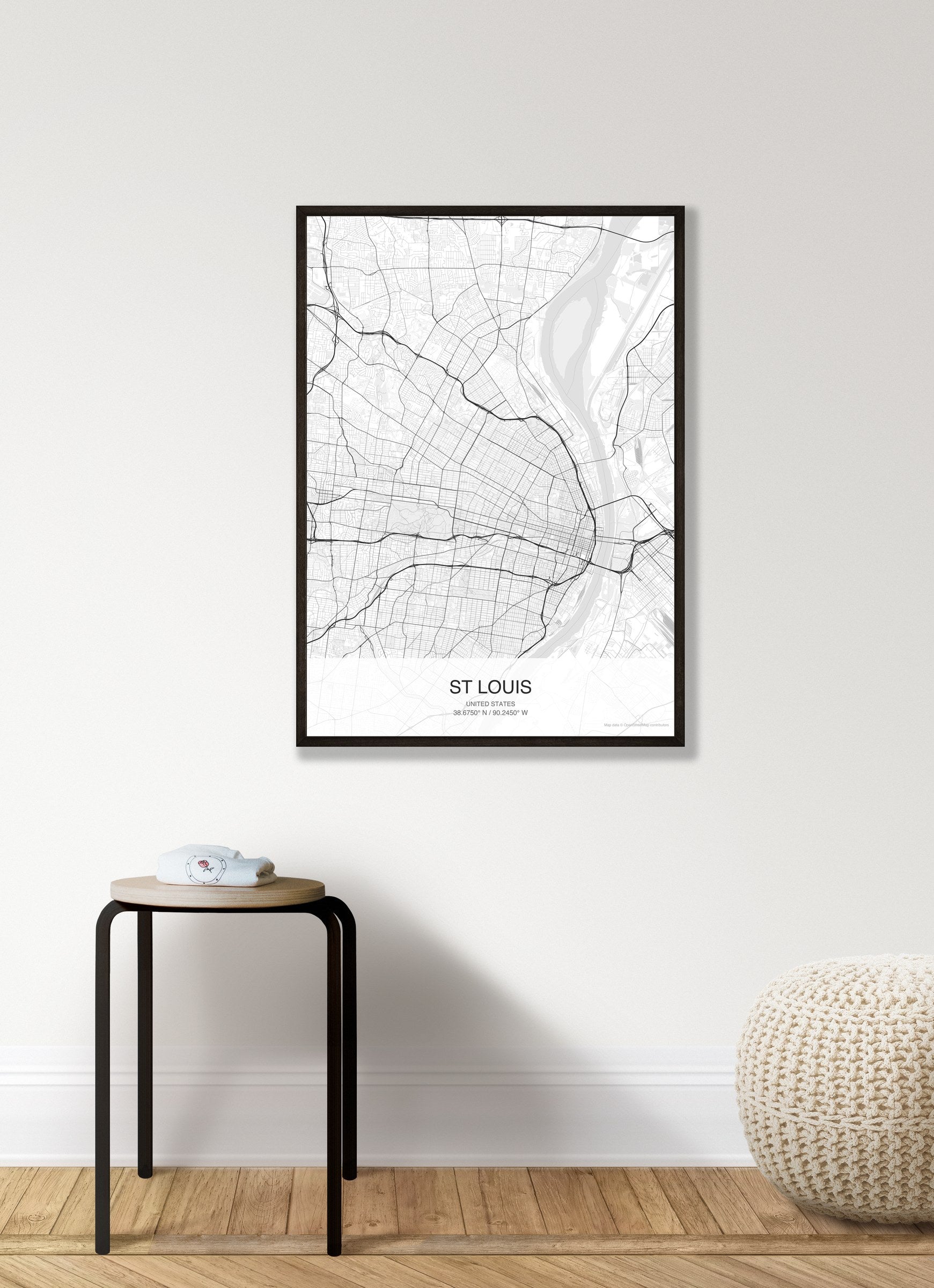 St Louis map digital download - Classic style