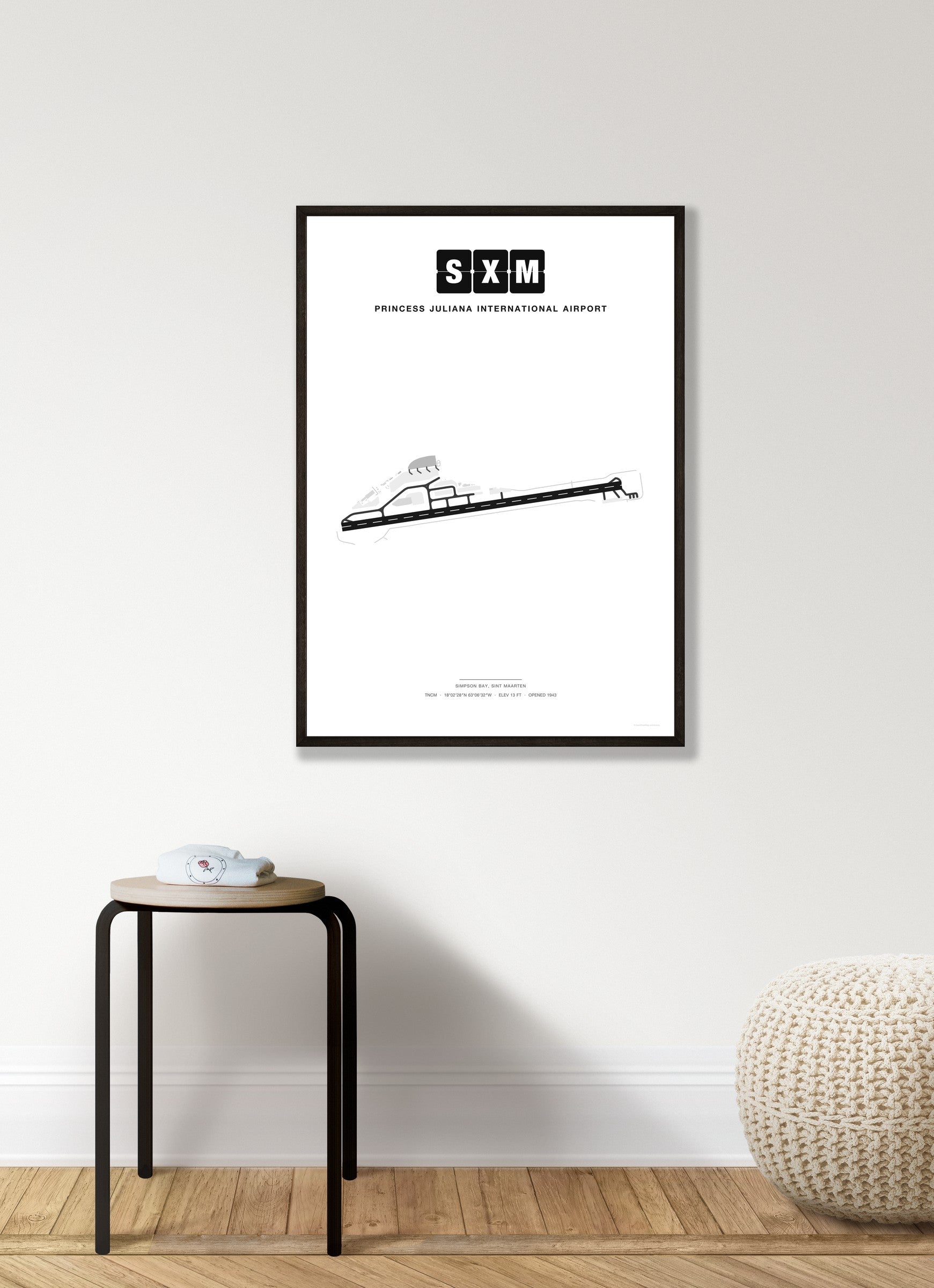 SXM Princess Juliana International Airport map - Classic style