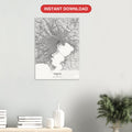 Tokyo map digital download — Classic style, instant download