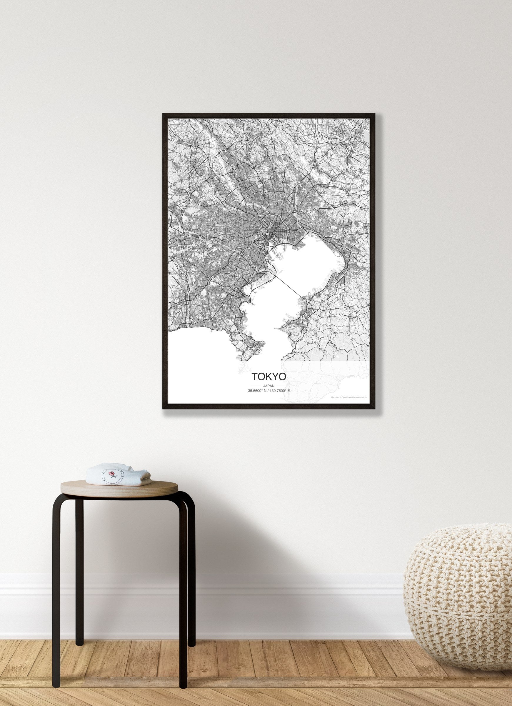 Tokyo map digital download - Classic style