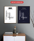 TPA Tampa International Airport map - Classic and Dark styles, instant download