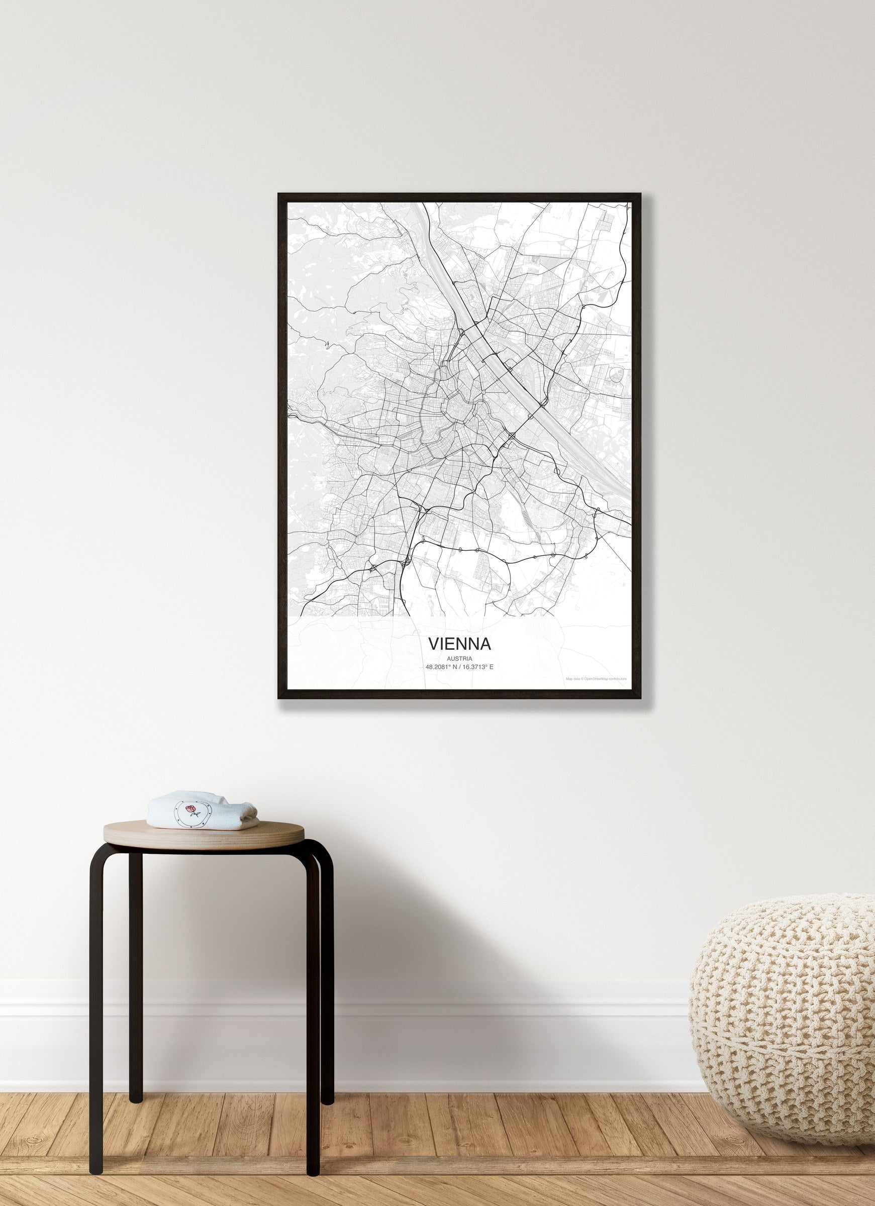 Vienna map digital download - Classic style