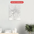 Washington DC map digital download — Classic style, instant download