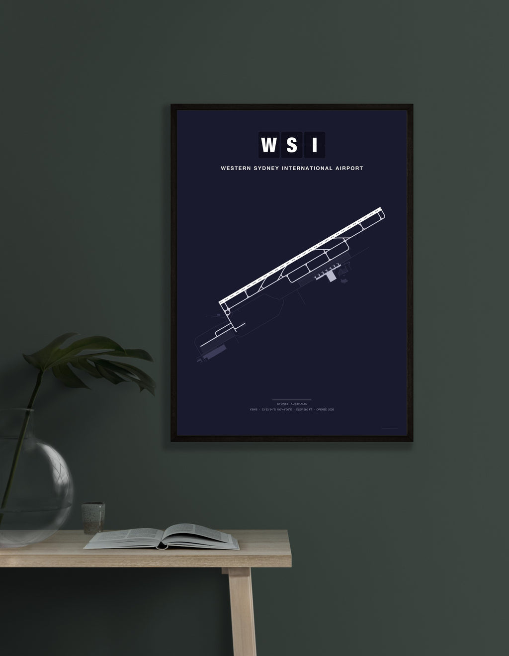 WSI Western Sydney International Airport map - Dark style