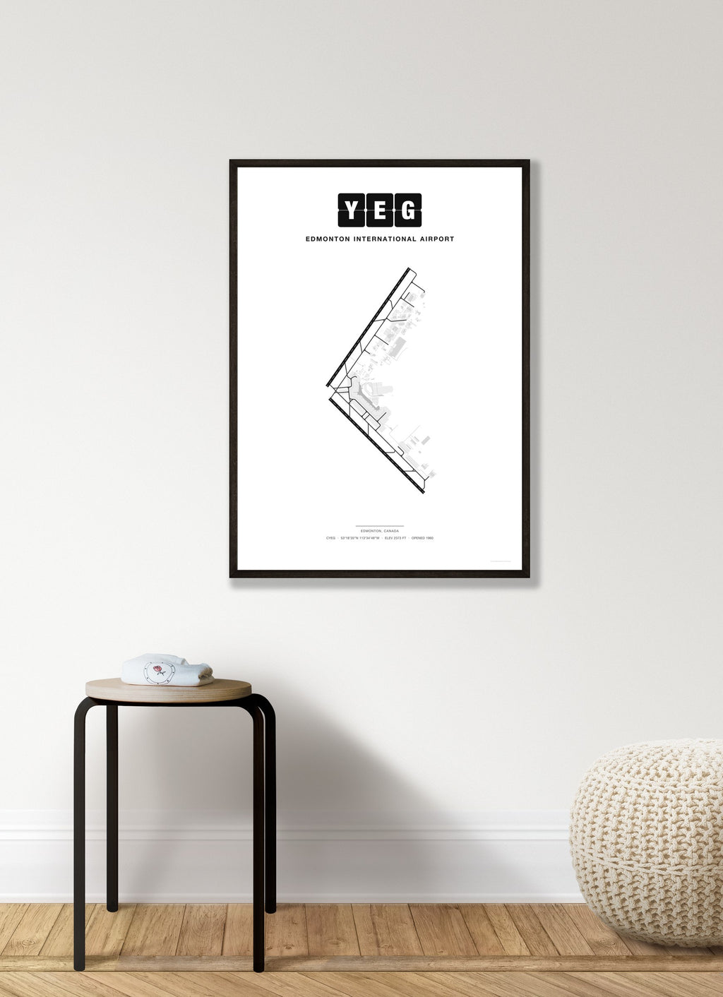 YEG Edmonton International Airport map - Classic style