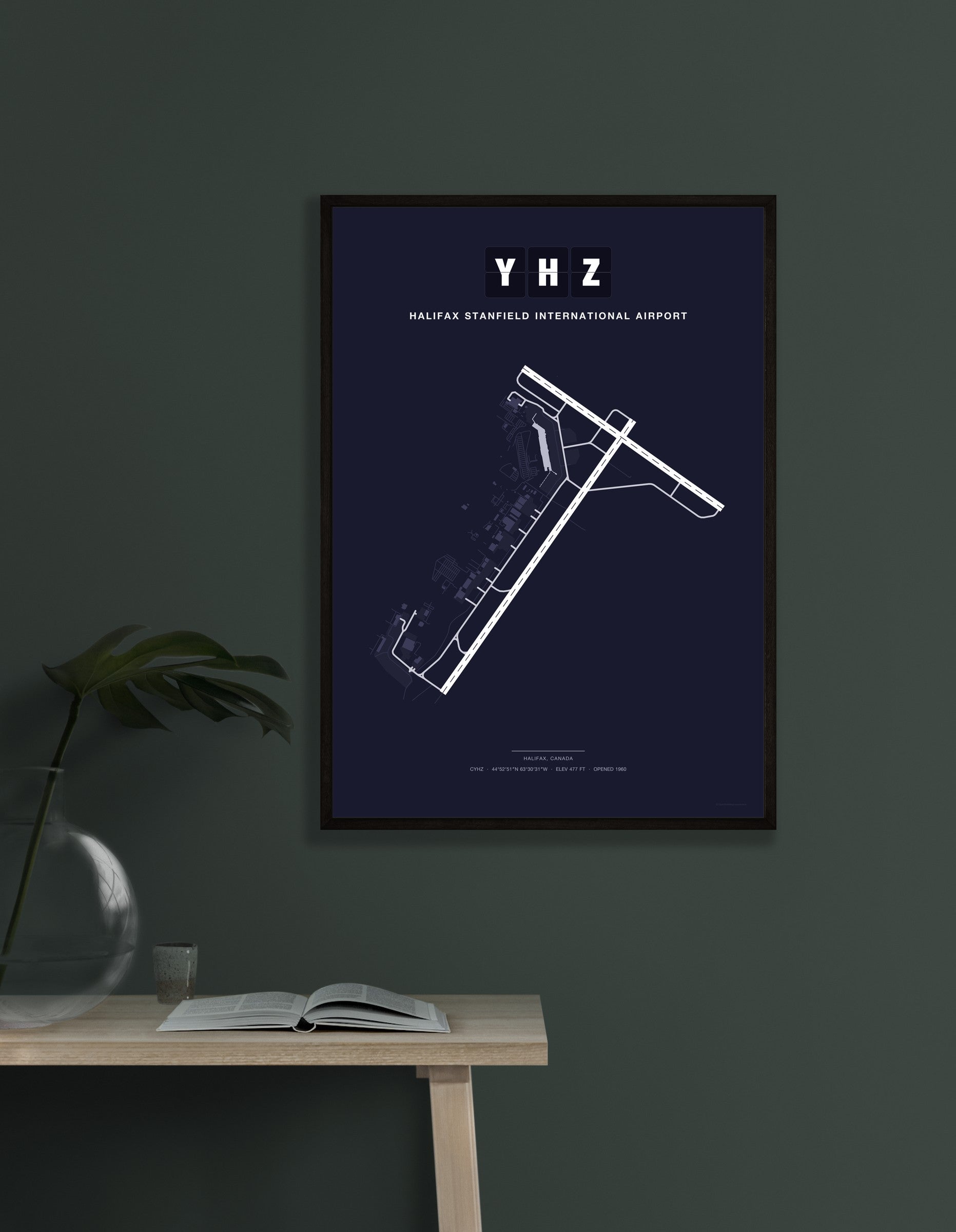 YHZ Halifax Stanfield International Airport map - Dark style