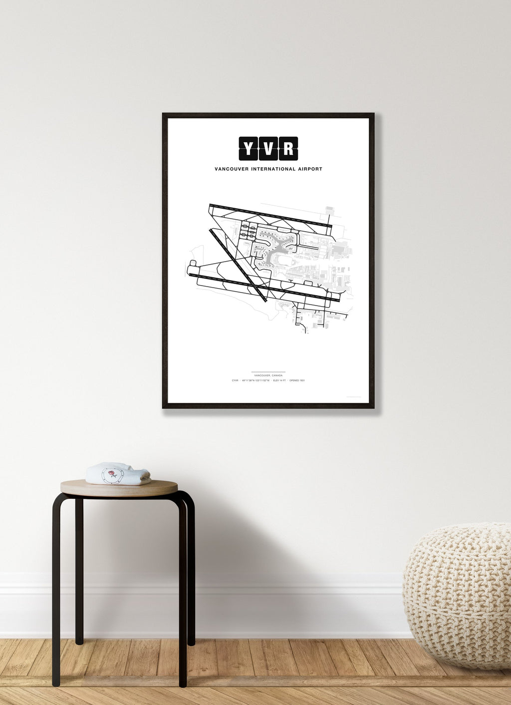 YVR Vancouver International Airport map - Classic style