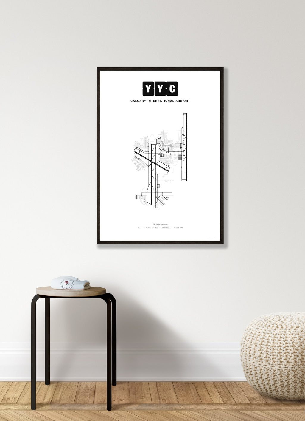 YYC Calgary International Airport map - Classic style