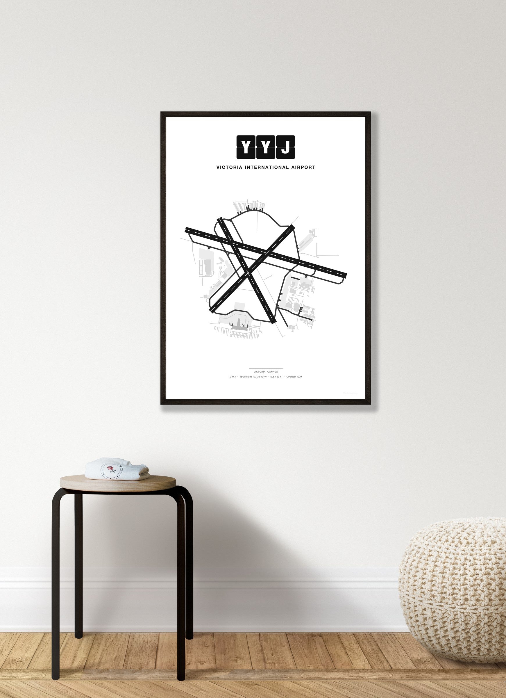 YYJ Victoria International Airport map - Classic style